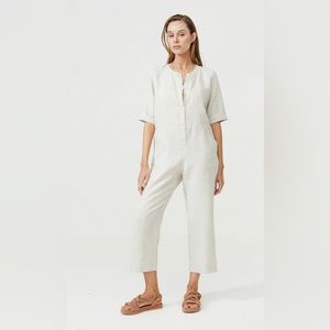 Mia Jumpsuit - Natural Linen